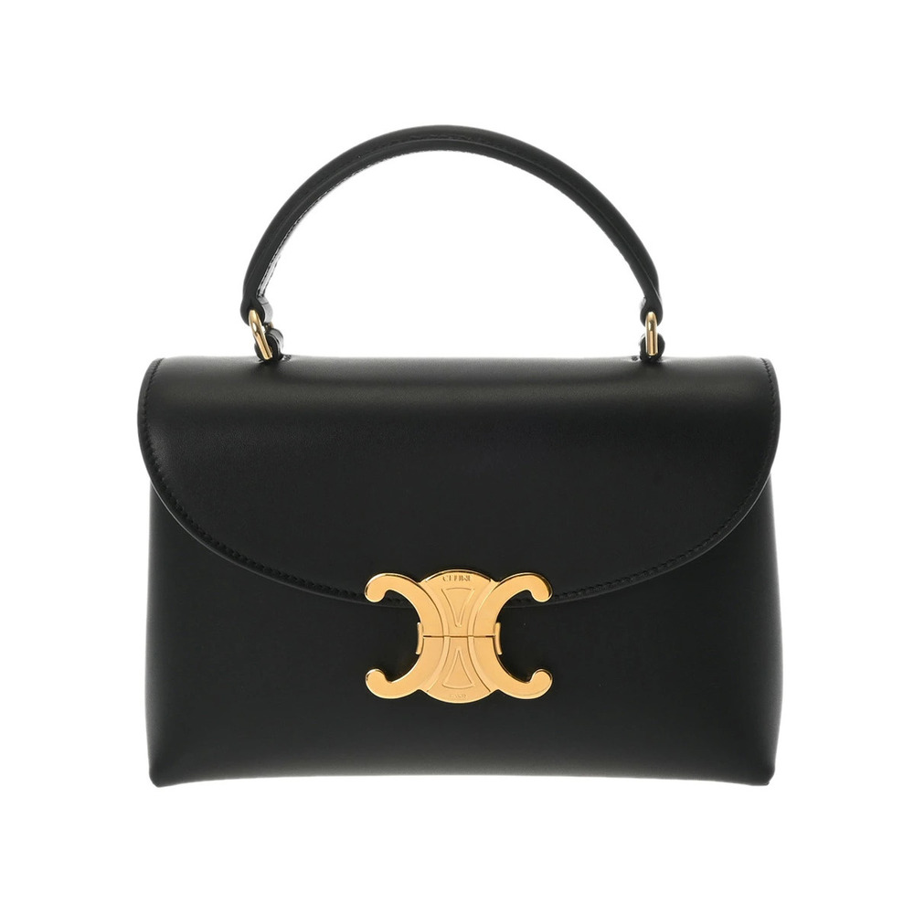 CELINE Teen Nino Bag Shoulder Black Shiny Calfskin Handbag